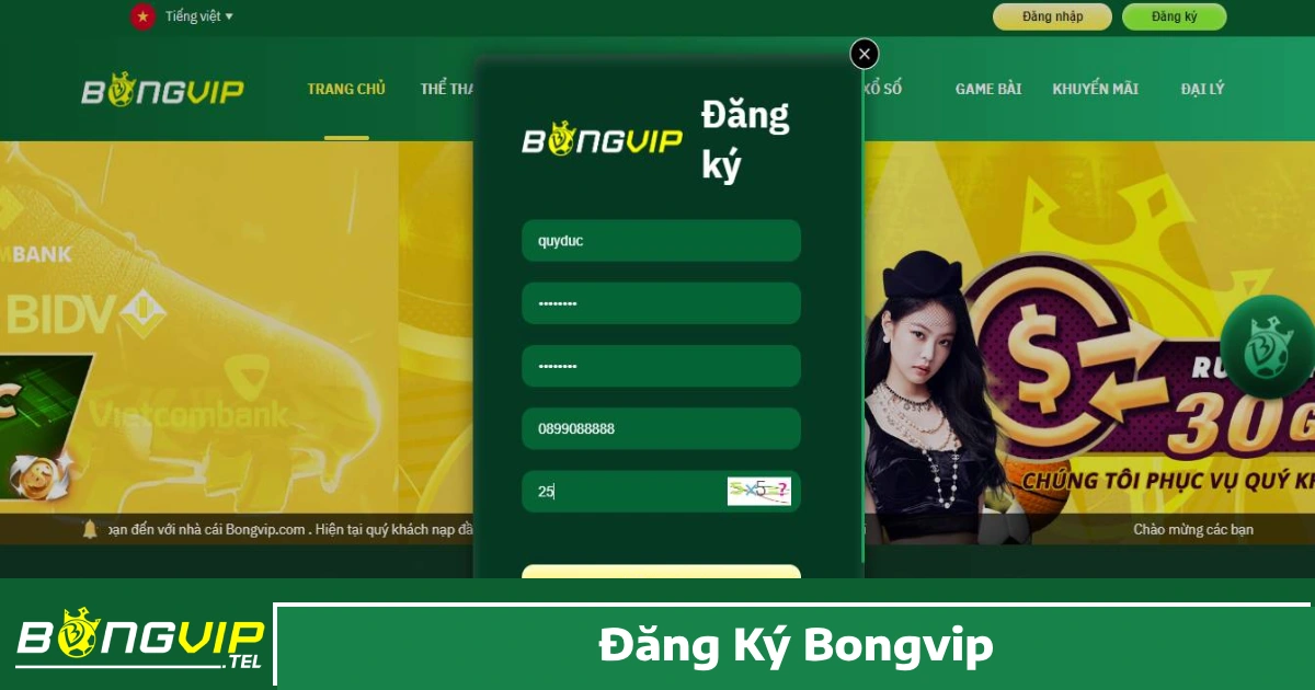 BONGVIP 26 Cách đăng ký Bongvip siêu đơn giản chỉ vài thao tác